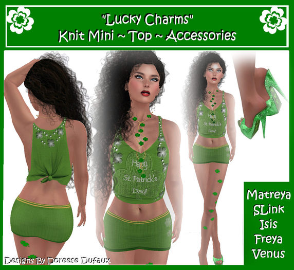 ST. PATTY KNIT MICRO MINI TOP & ACCESSORIES
