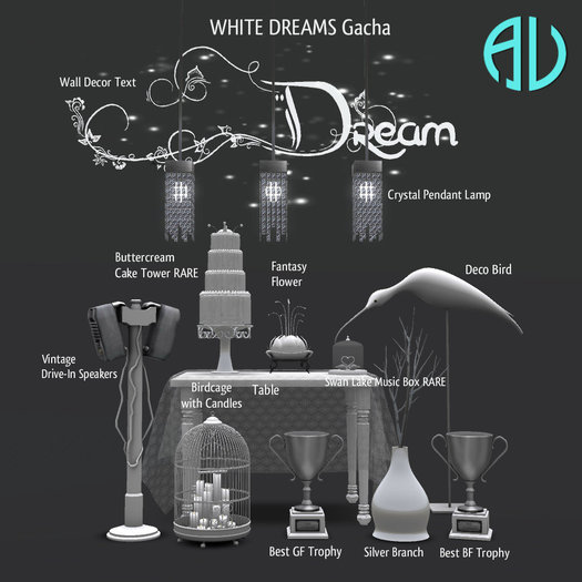 AV - WHITE DREAMS Swan Lake Music Box RARE