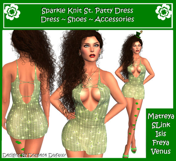 SPARKLE KNIT ST PATTY DRESS BOX