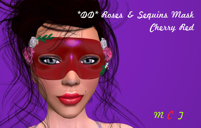 *DD* Roses & Seqins Mask - CherryRed