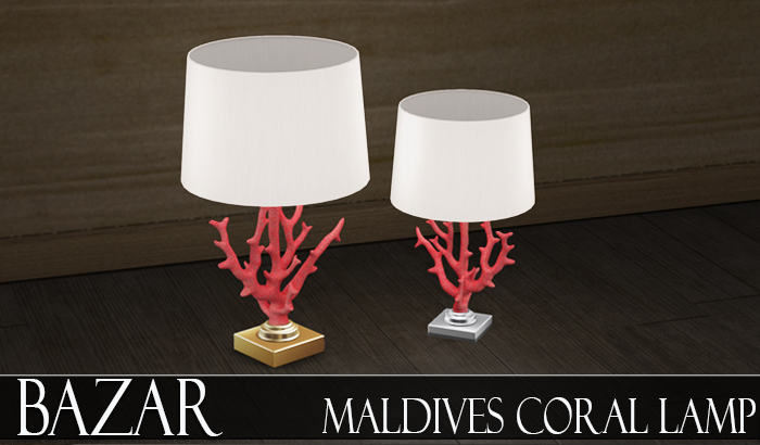~BAZAR~ Maldives - Coral table lamp