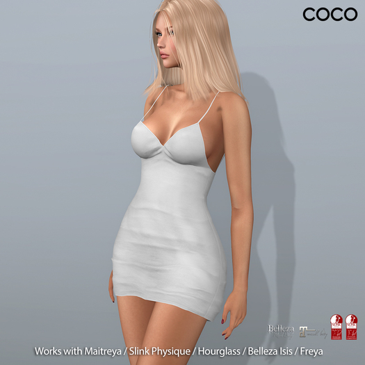 *COCO*_SlipDress_SilverWhite