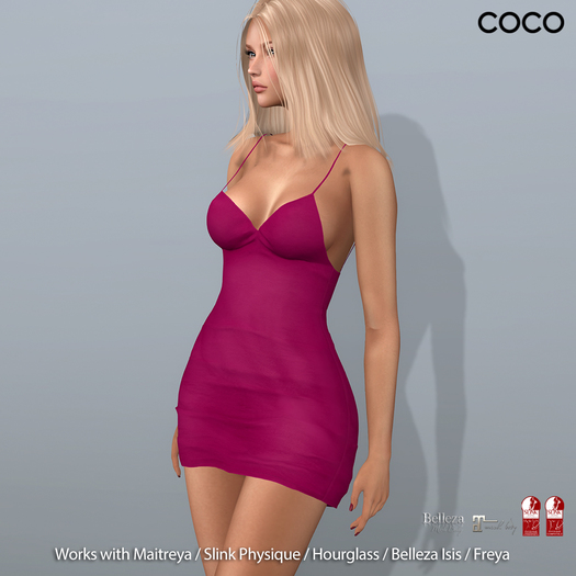*COCO*_SlipDress_DeepPink