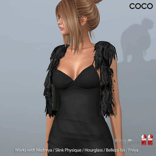*COCO*_FeatherVest_Black