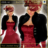 fur jacket long black - Earth & Sky design