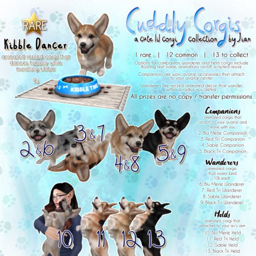 JIAN Cuddly Corgis 12. Sable Held  BOX