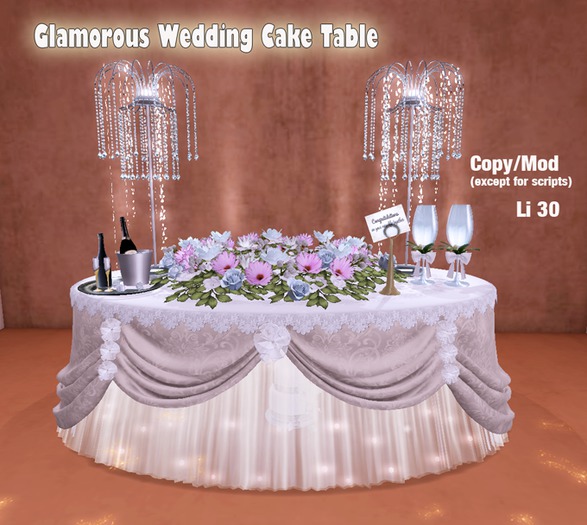 S55 Glamorous Wedding cake table BOXED