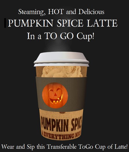 Halloween - PUMPKIN SPICE Latte TO GO Cup (boxed)