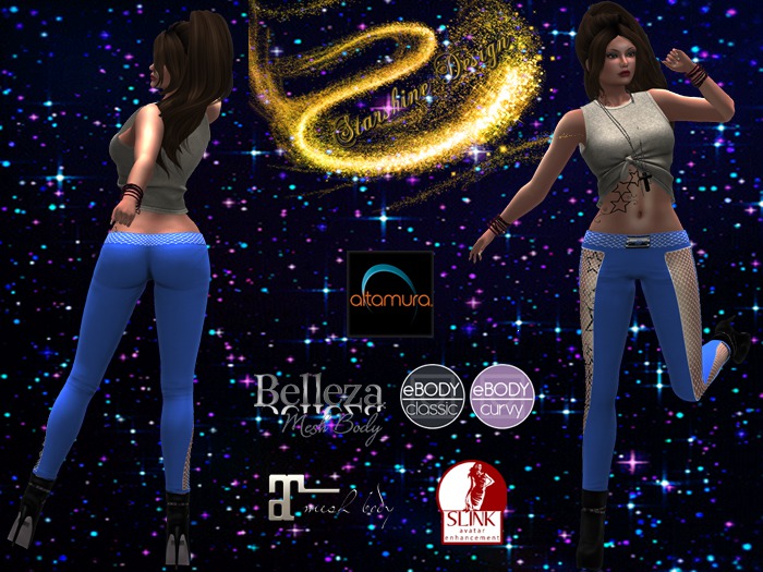 ~✯SD✯~ F038 Legging [Jeansblue White]