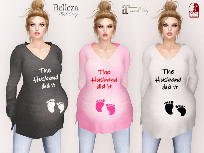 Lovers : Maternity : Hooded Tunic : the husband did it