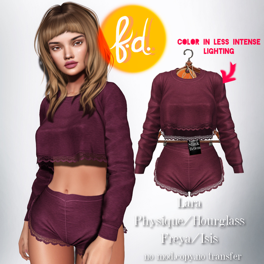 (fd) Romantic Sweats - Wine Maitreya Lara/Slink Physique+Hourglass/Belleza Freya+Isis (MESH)