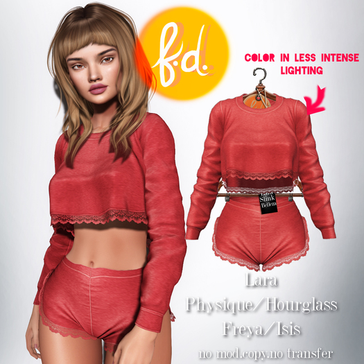 (fd) Romantic Sweats - Red Maitreya Lara/Slink Physique+Hourglass/Belleza Freya+Isis (MESH)