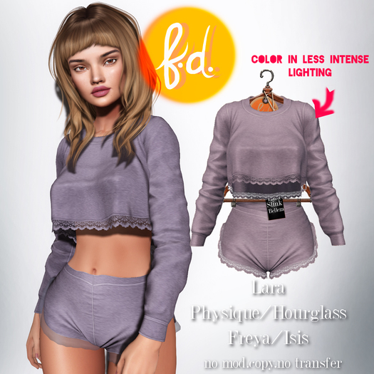 (fd) Romantic Sweats - Purple Maitreya Lara/Slink Physique+Hourglass/Belleza Freya+Isis (MESH)