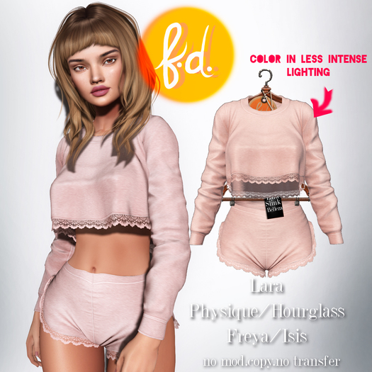 (fd) Romantic Sweats - Pink Maitreya Lara/Slink Physique+Hourglass/Belleza Freya+Isis (MESH)