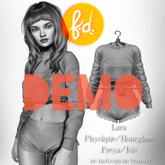 (fd) Romantic Sweats - DEMO Maitreya Lara/Slink Physique+Hourglass/Belleza Freya+Isis (MESH)