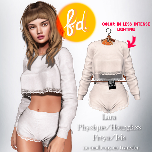(fd) Romantic Sweats - Cream Maitreya Lara/Slink Physique+Hourglass/Belleza Freya+Isis (MESH)