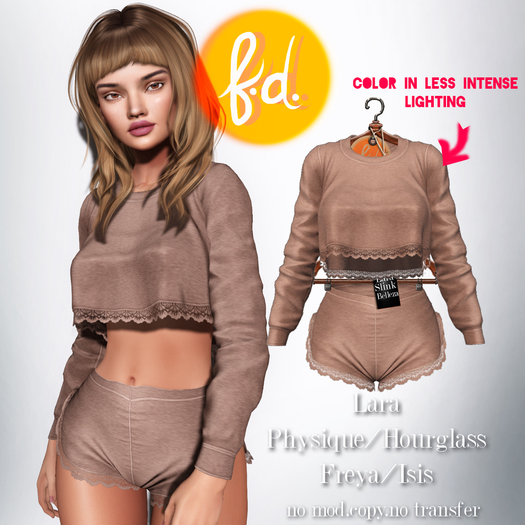 (fd) Romantic Sweats - Brown Maitreya Lara/Slink Physique+Hourglass/Belleza Freya+Isis (MESH)