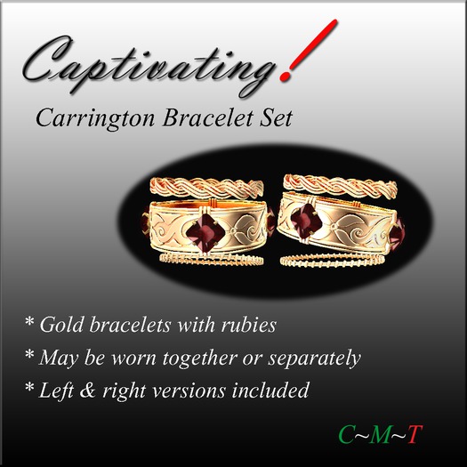 Captivating! Carrington Bracelets Gold/Ruby