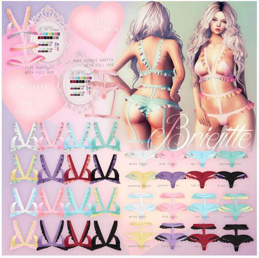{le fil casse} Brigitte Bodysuit+Double Garter RARES Maitreya