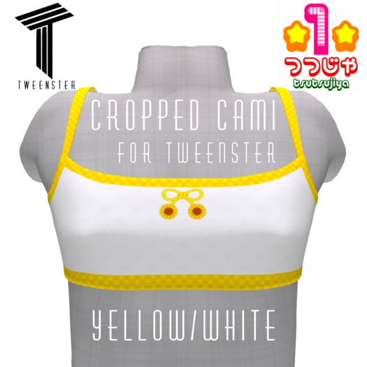 *1* Cropped Cami Yellow/White for Tweenster