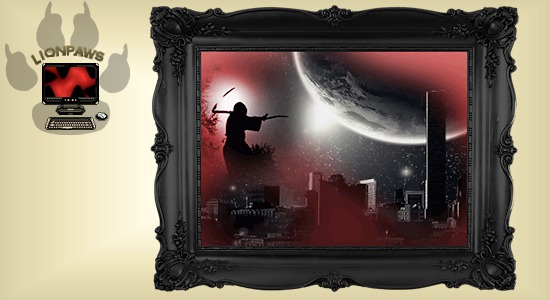 Wall Paint Goth * Red Moon*