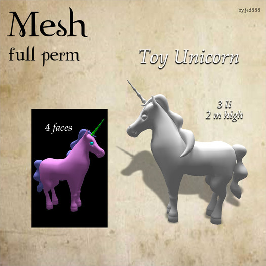 Toy Unicorn Full Perm