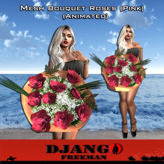 D. Freeman ~ Mesh Bouquet Roses (Pink) + pose