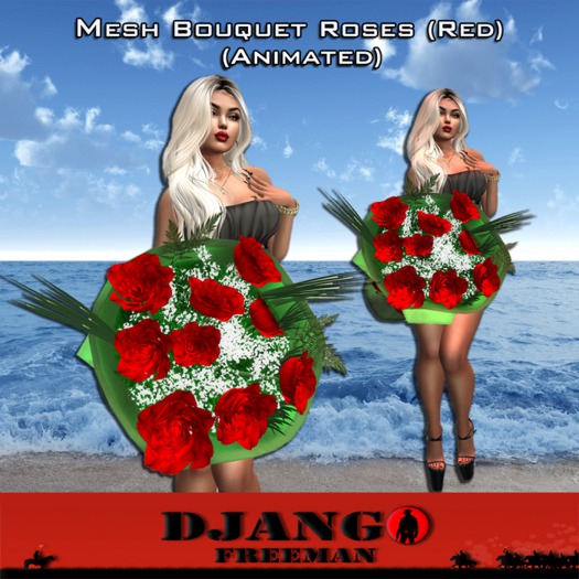 D. Freeman ~ Mesh Bouquet Roses (Red)