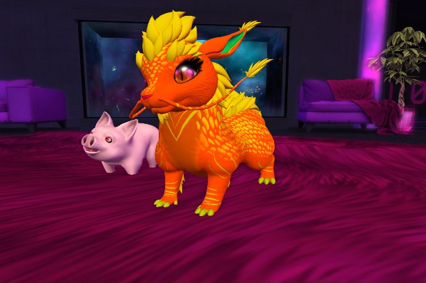 Noodle dragon  orange texture