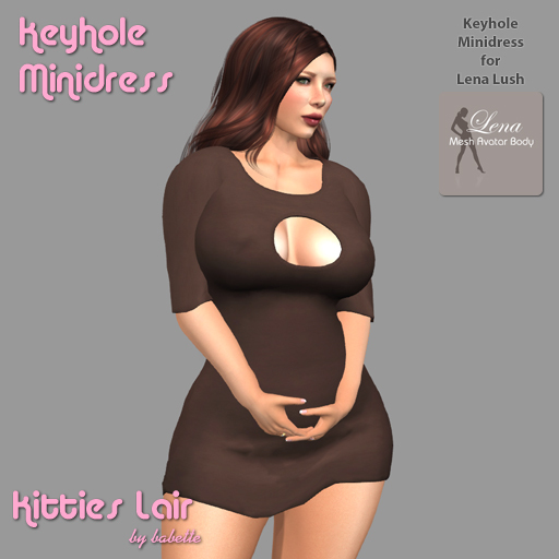 *KL* Keyhole Dress for Lena Lush - Choco