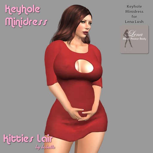 *KL* Keyhole Dress for Lena Lush - Red