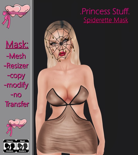 .Princess Stuff. [Spiderette Mask] *Bronze*[wear me]