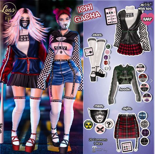 Luas Ichi Skirt Chess