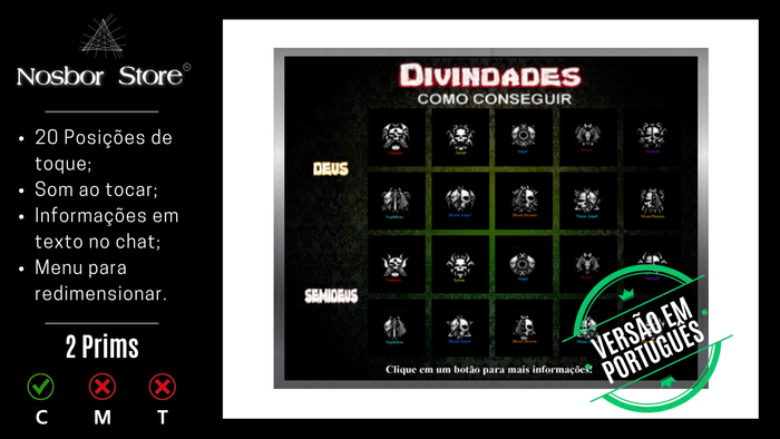 [NS] Status: Deities / Divindade - Como Conseguir [PT]