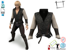 Dae Obj FBX Men's Medieval  Renaissance  Peasant Palace Royal Man Costume Top Dress Slink, Signature