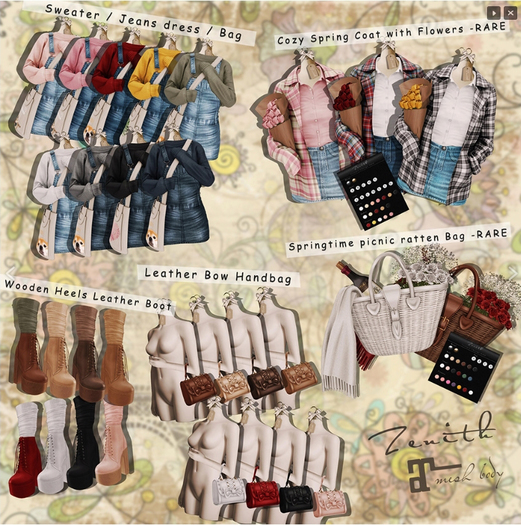 =Zenith=Leather Bow Handbag (Choco)