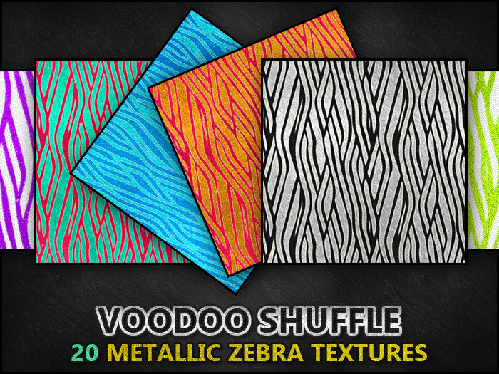 [VS] 20 Metallic Zebra Textures
