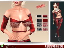 Tessellate Rock Night Top Red Maitreya