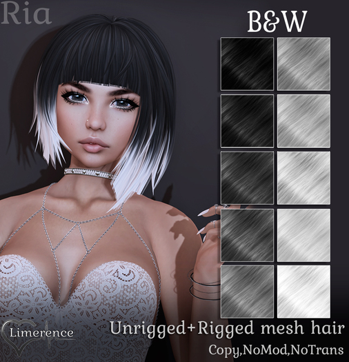 {Limerence} Ria hair-B&W
