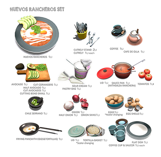 PLAAKA HuevosRancherosSet