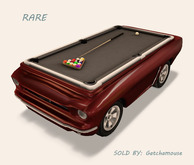 -David Heather-Hotrod Pool Table/Burgandy RARE