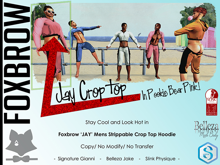 Foxbrow : Jay : Pookie Bear Pink (Wear Me)