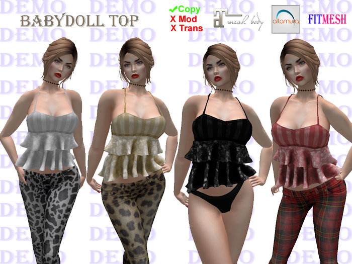 !!~3DX~!! Babydoll Top Demo