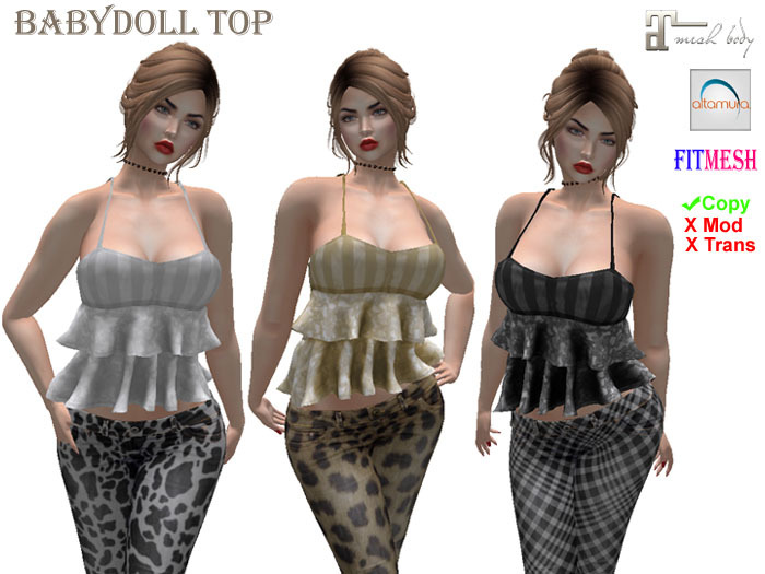 !!~3DX~!! Babydoll Top (Mega Pack)