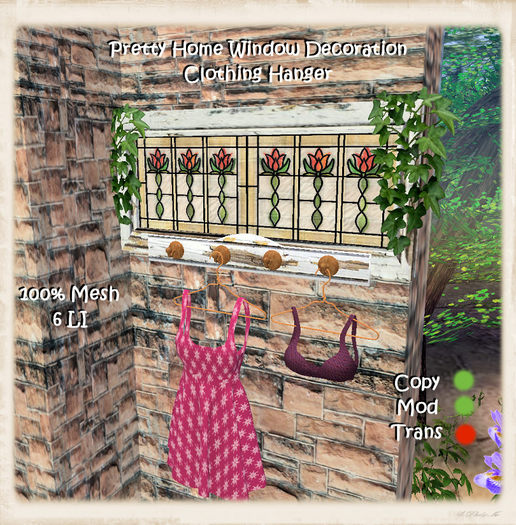 WINDOW DECORATION CLOTHING HANGER BOX