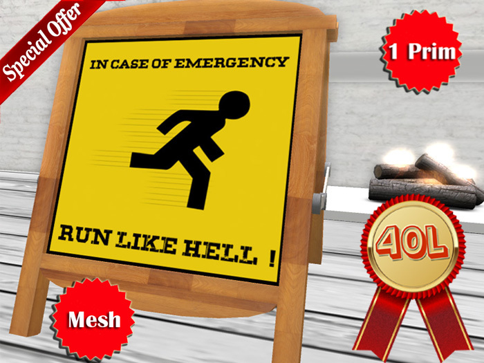 Emergency Tent Sign
