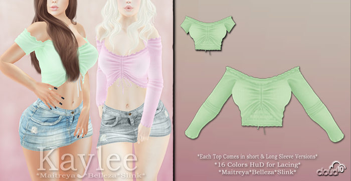 CLoUD10 - KayLee Ruched Top -  Mint (BOX) ADD ME