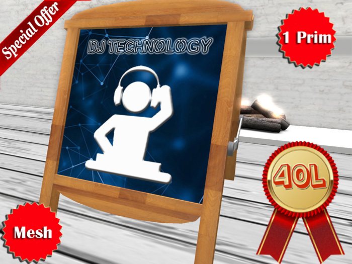 Dj Technology Tent Sign
