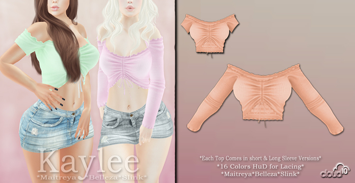 CLoUD10 - KayLee Ruched Top - Peach  (BOX) ADD ME