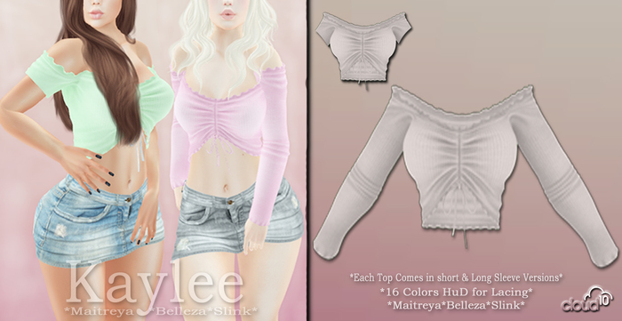 CLoUD10 - KayLee Ruched Top - White   (BOX) ADD ME